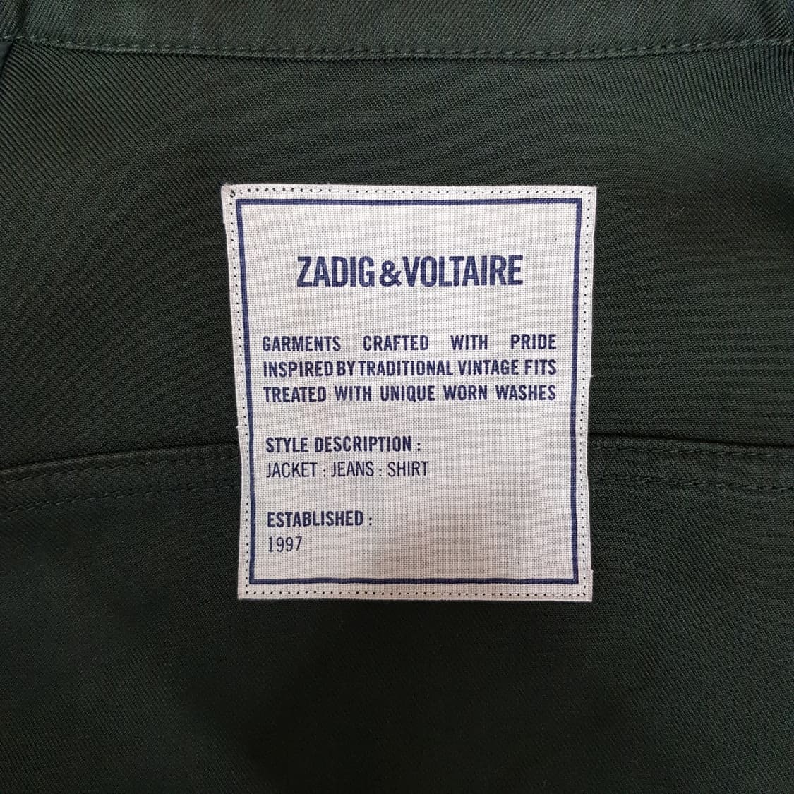 쟈딕앤볼테르 아트 패치 밀리터리 자켓 XS사이즈 상품이미지9