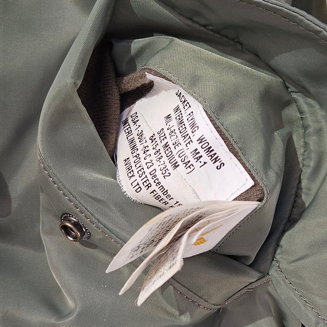 AVIREX 아비렉스 MA-1 플라이트자켓 항공점퍼 야상 여성용 상품이미지8