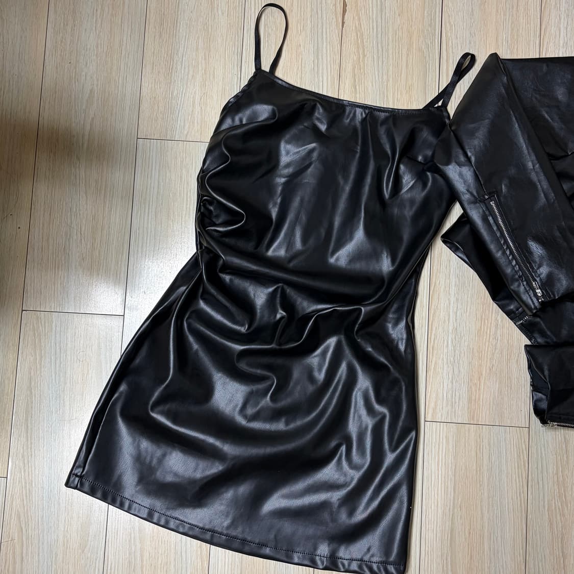 세트 가죽 투피스 자켓 원피스 셋업 상품이미지2