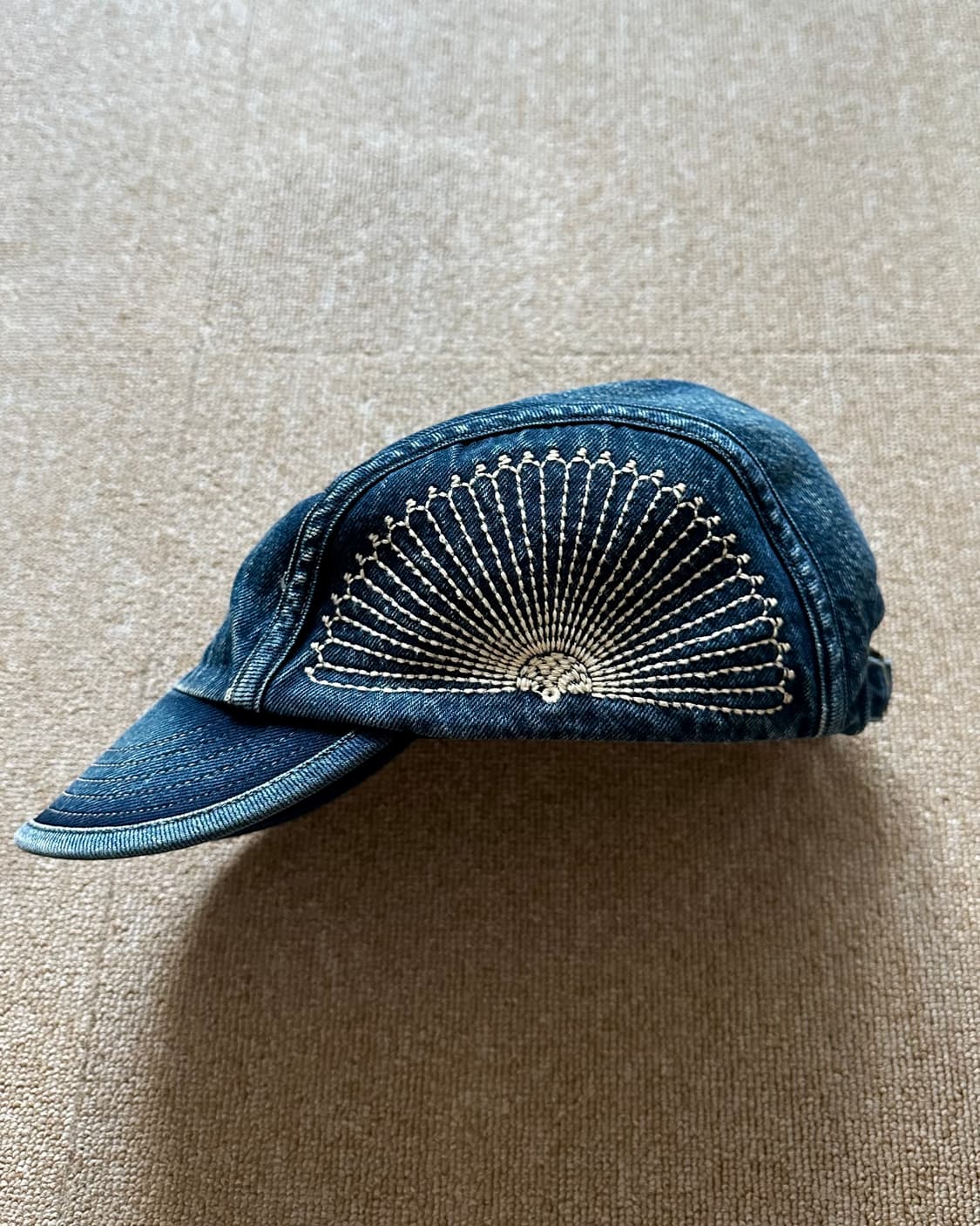 캐피탈 10온즈 IDG x IDG 후로사키 자수 데님 캠프캡 인디고 상품이미지4