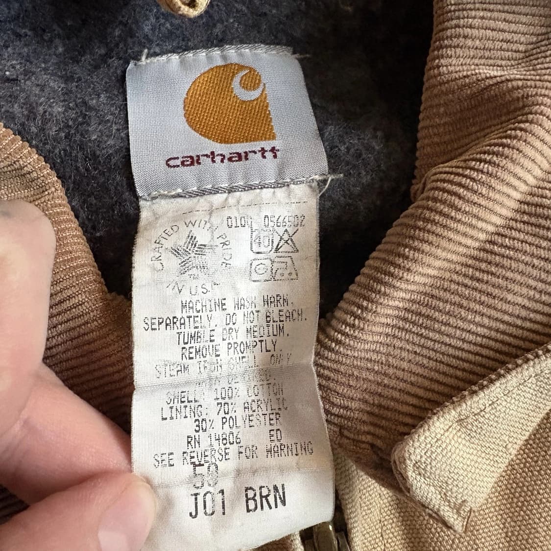 칼하트 J01 디트로이트 자켓 브라운 상품이미지3