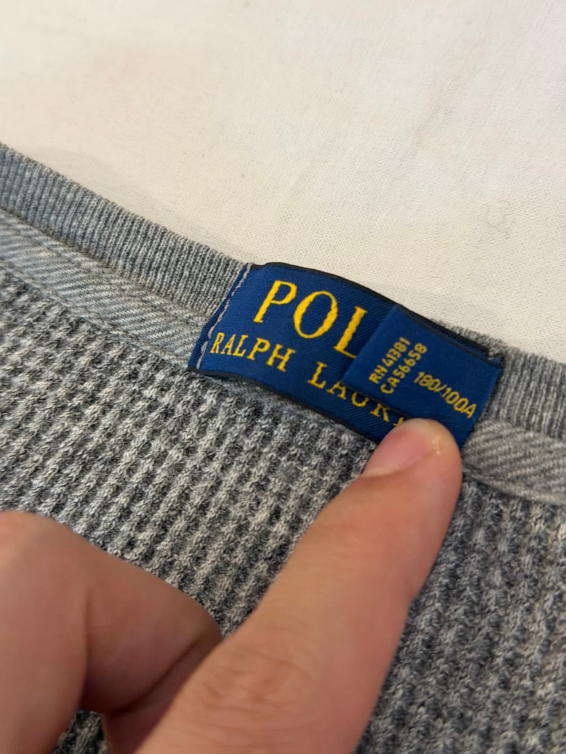 폴로 랄프로렌 와플 써멀 롱슬리브 그레이 상품이미지4