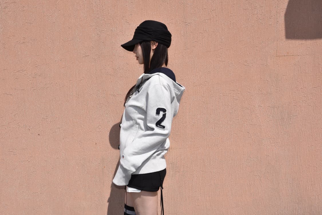 Y2K 멜란지 RLA 로고 후드 집업 상품이미지9