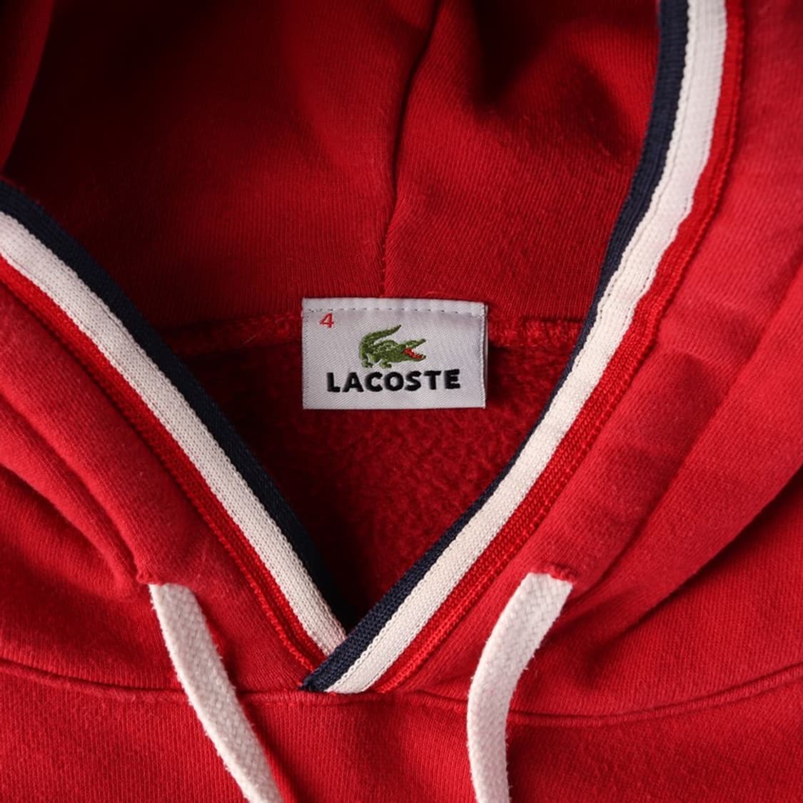 라코스테 파이핑 레드 로고 후드티 4 상품이미지5