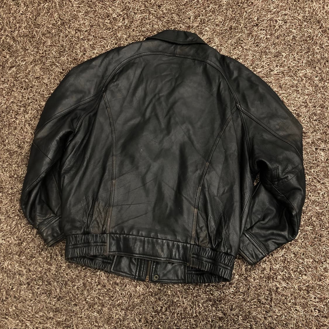 빈티지 리얼레더 봄버 가죽 레더 자켓 상품이미지6