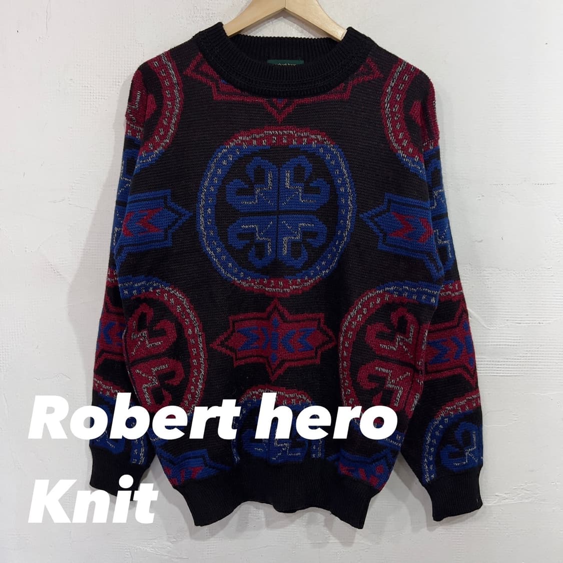 robert hero 패턴 니트 상품이미지1