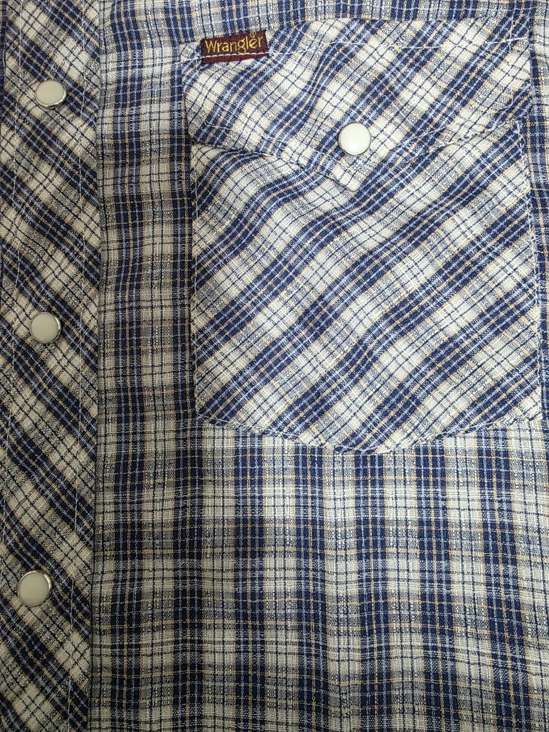 80s 빈티지 랭글러 웨스턴 체크 셔츠 S 상품이미지4