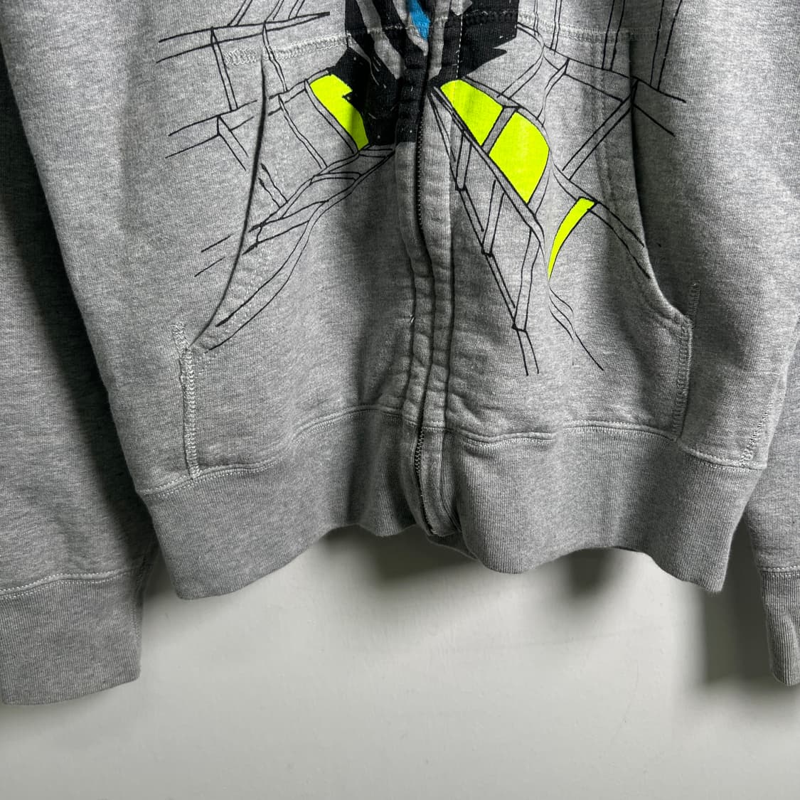 00's 디젤 빈티지 아트웍 그레이 후드집업 XL 상품이미지6