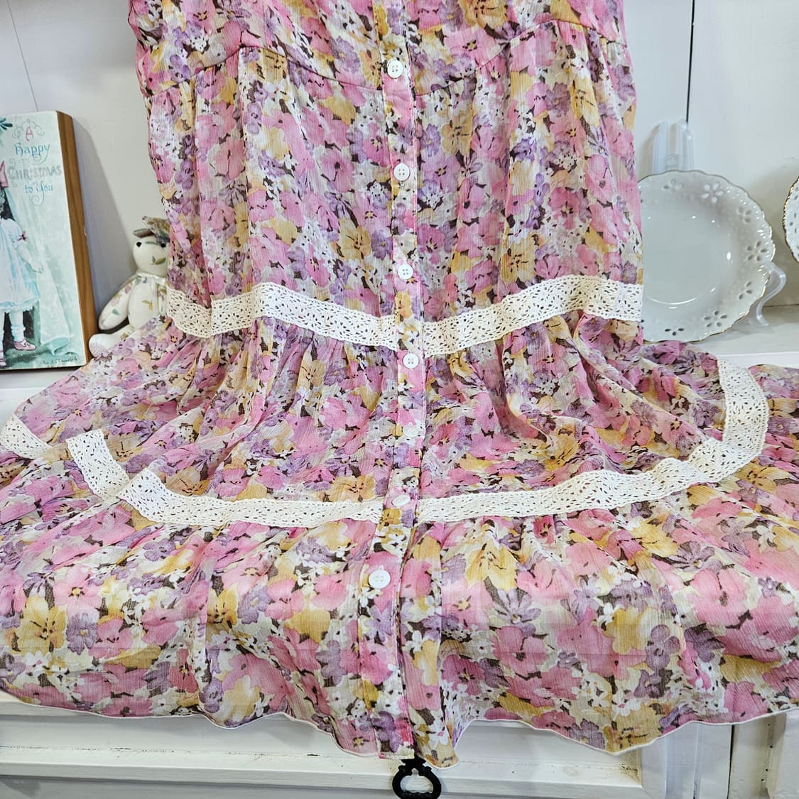 플라워 쉬폰 원피스 상품이미지5