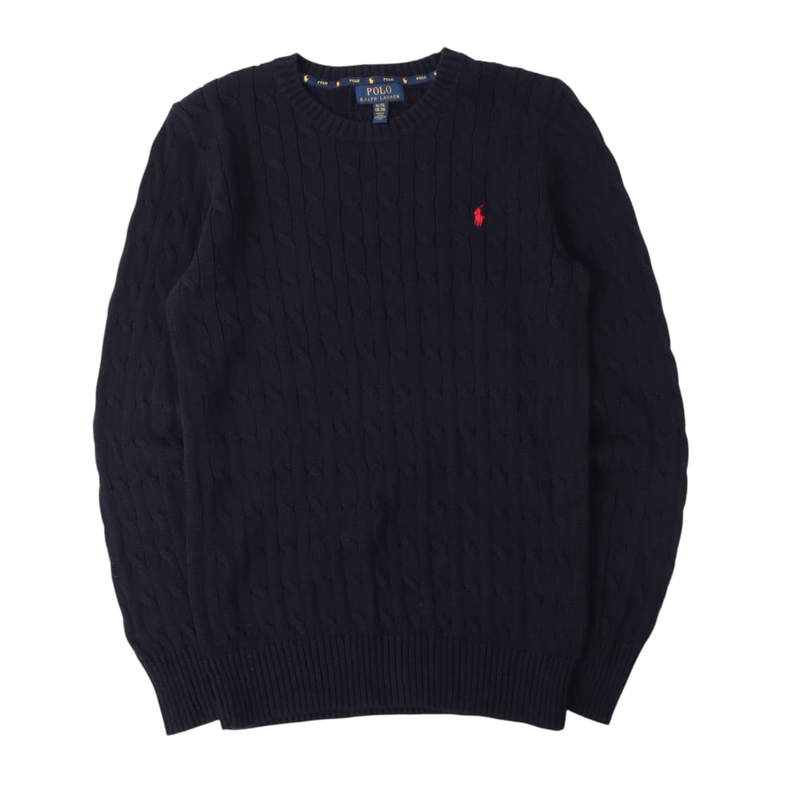 폴로 랄프로렌 네이비 코튼 라운드 케이블 니트 상품이미지1