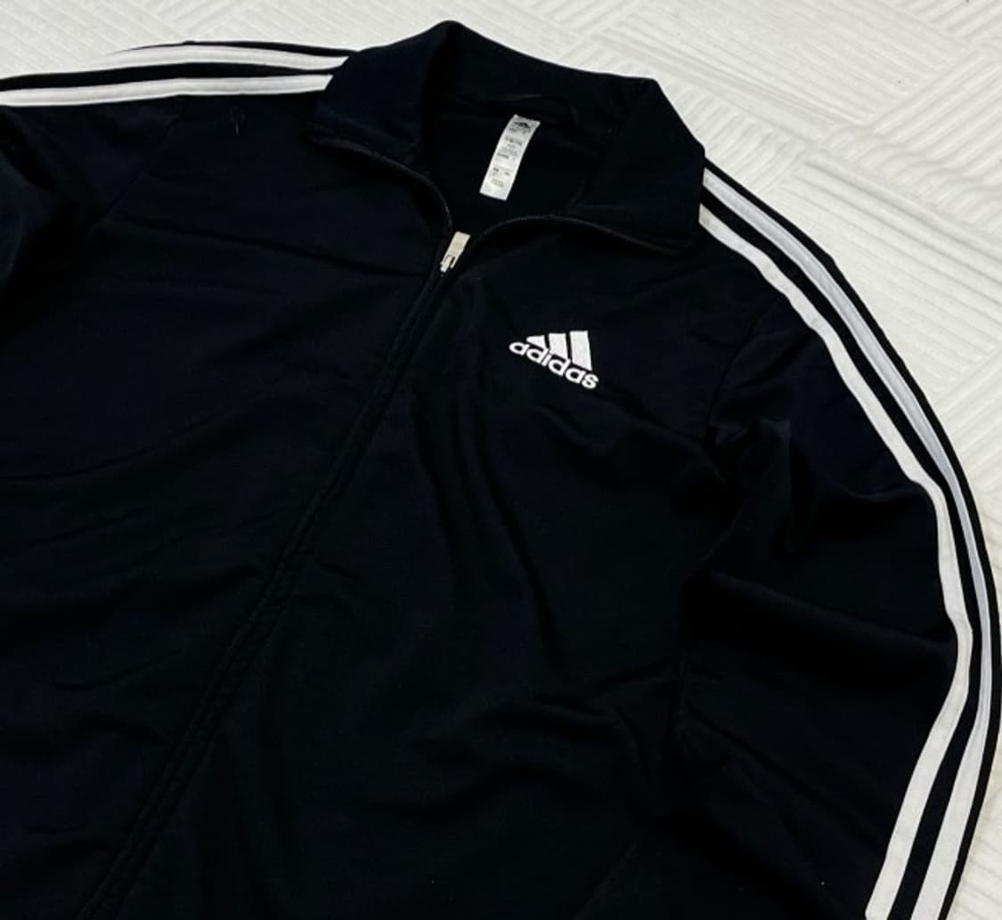 아디다스 블랙 검흰 트랙탑 져지집업 90/S 상품이미지2