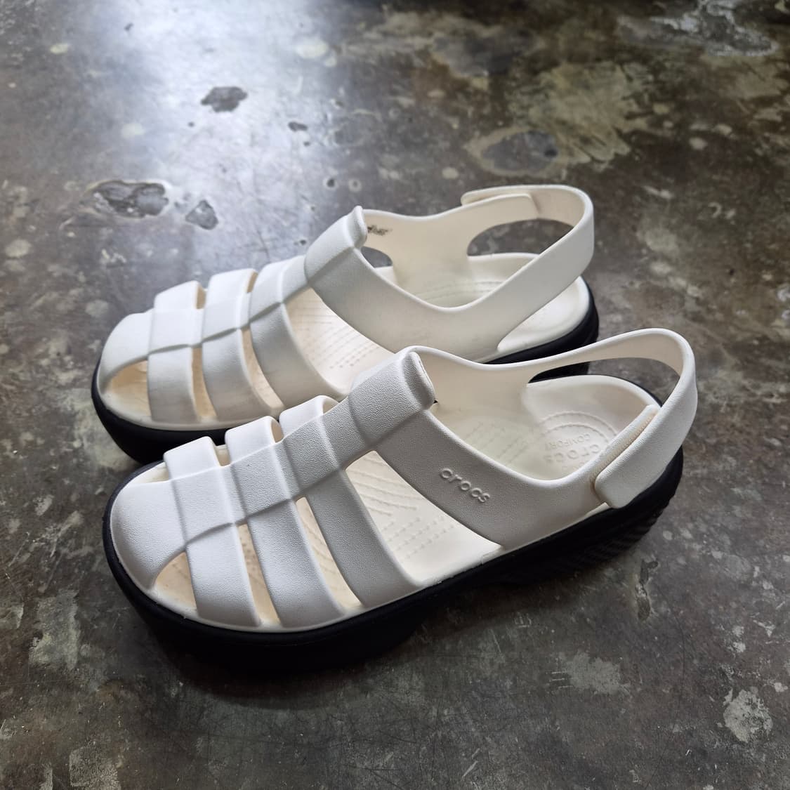 W7) 크록스 피셔맨 샌들 플랫폼 샌들 키높이 신발 상품이미지2