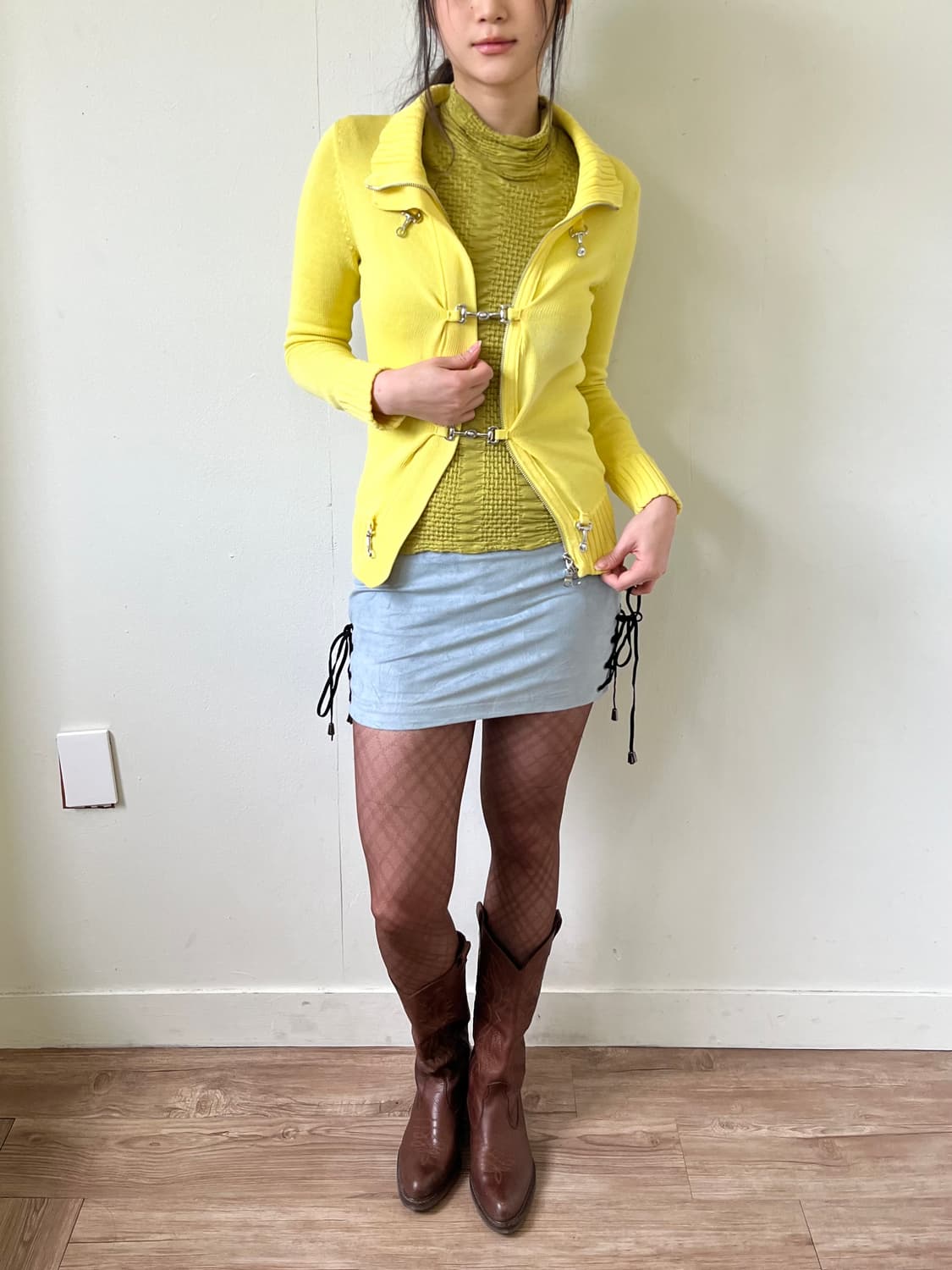 Andy 벨벳 로브 스커트 상품이미지5