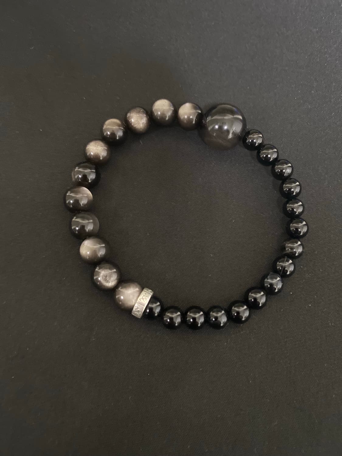 실버 옵시디언 포인트 팔찌 상품이미지3