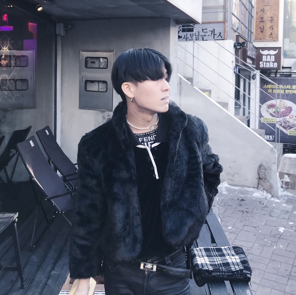 송치 크롭 퍼자켓 남여공용 상품이미지1