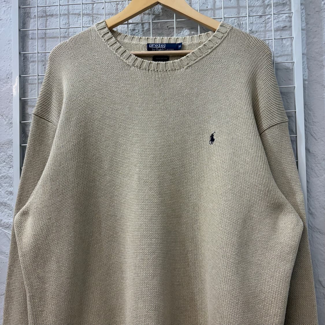 폴로 랄프 로렌 베이지 라운드 니트 3XL 상품이미지3