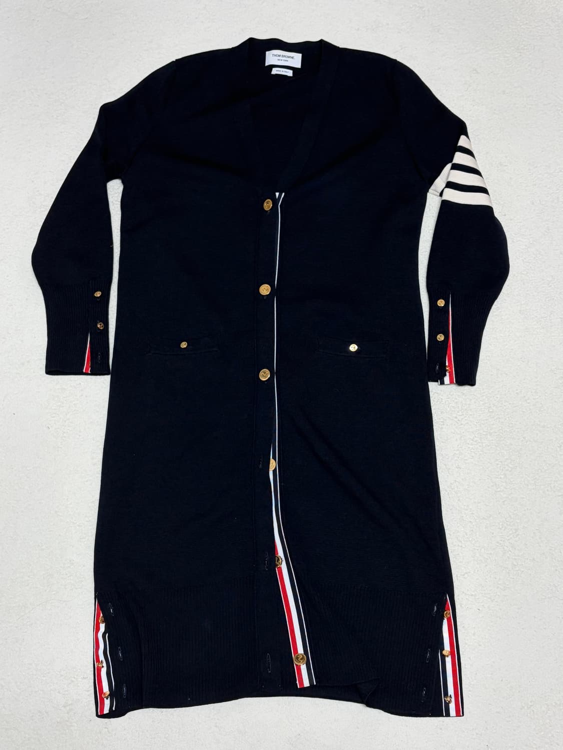 (매장판) 톰브라운 여성 밀라노스티치 금장 가디건 40 톰브라운 가디건 상품이미지1