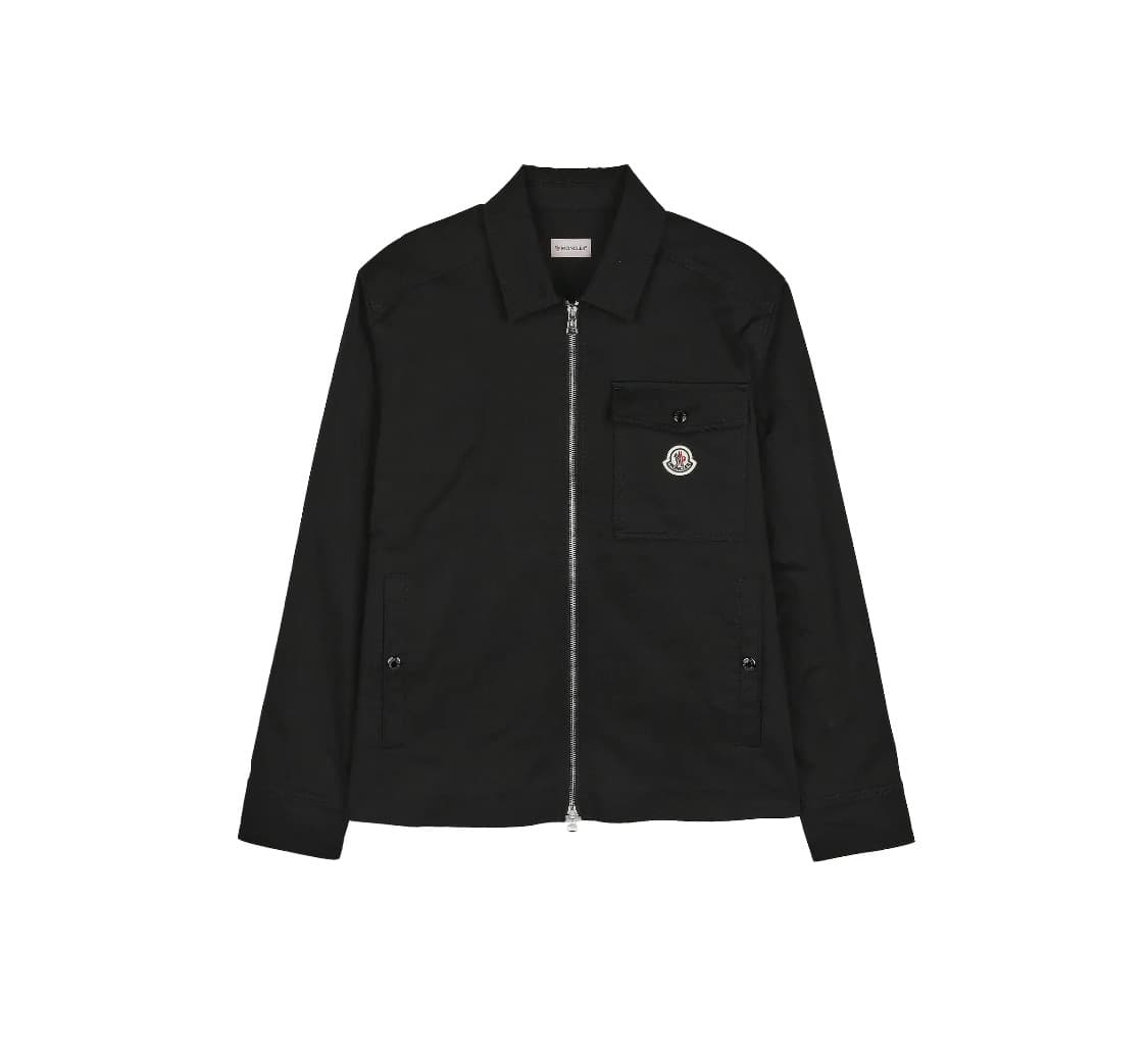 [S급] 몽클레르 코튼 개버딘 집업 셔츠 자켓 블랙 판매합니다!!! 상품이미지1