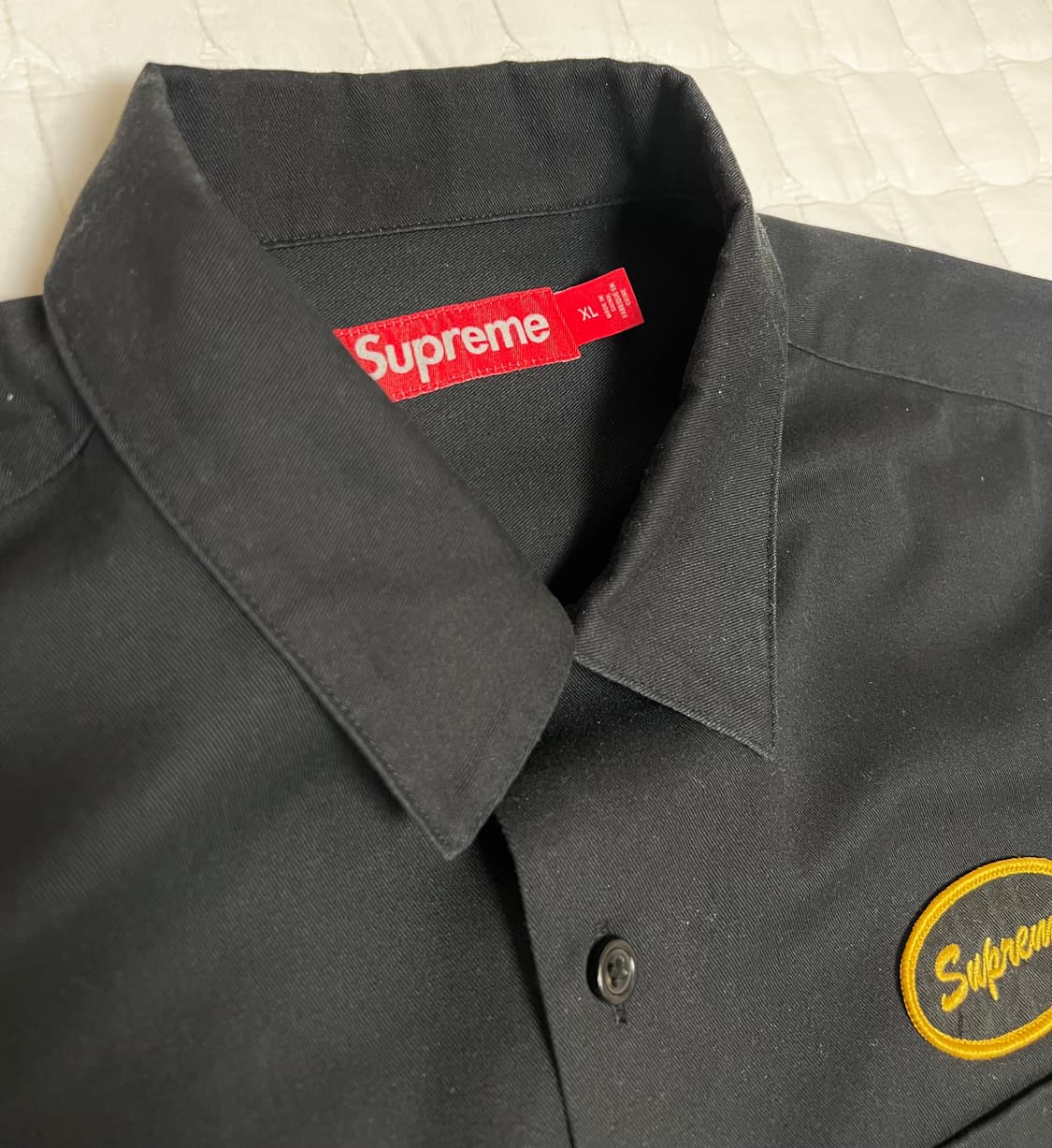 [XL] 슈프림 써멀 슬리브 워크 셔츠 블랙 상품이미지4