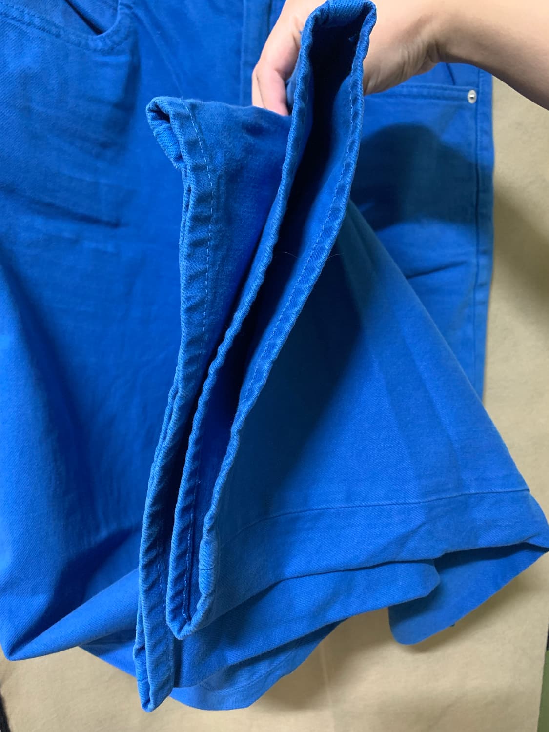 유니클로 마르니 배기진 팬츠 25 새상품 블루 상품이미지5