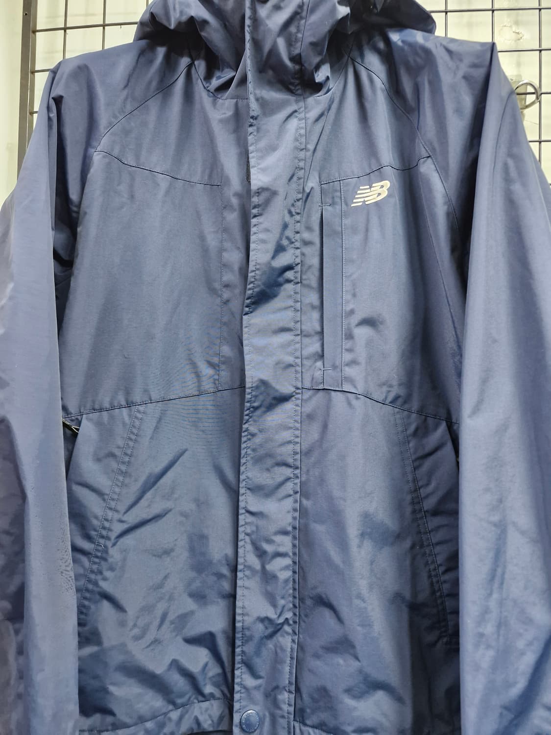 100L 뉴발란스 클래식 후드 바람막이 자켓 네이비 상품이미지5