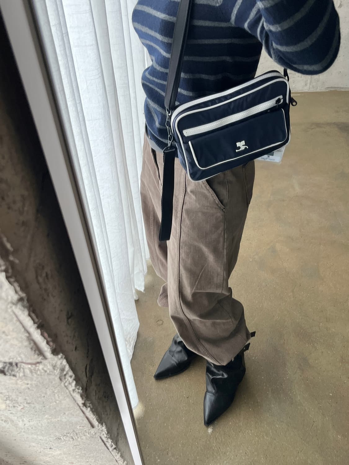 00s Courreges 꾸레쥬 화이트 로고 4웨이 백 스몰 상품이미지3