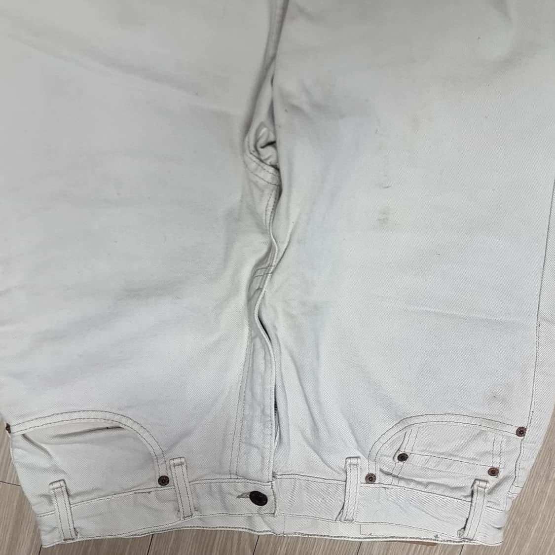 미제 usa 80s 리바이스550 아이보리 데님(34) 상품이미지3
