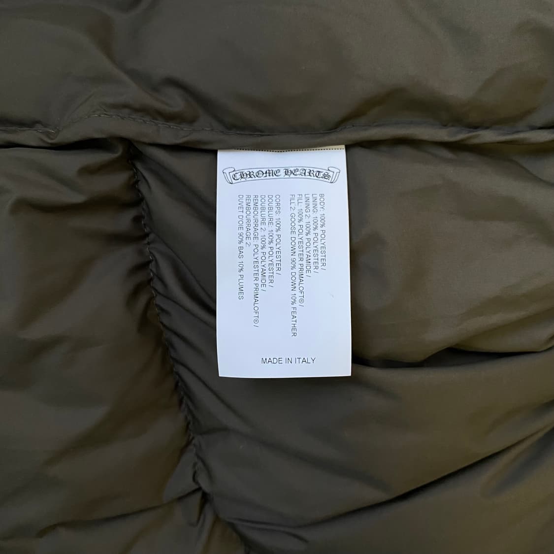 [L] 크롬하츠 STIFF V2 푸퍼 패딩 올리브 상품이미지7