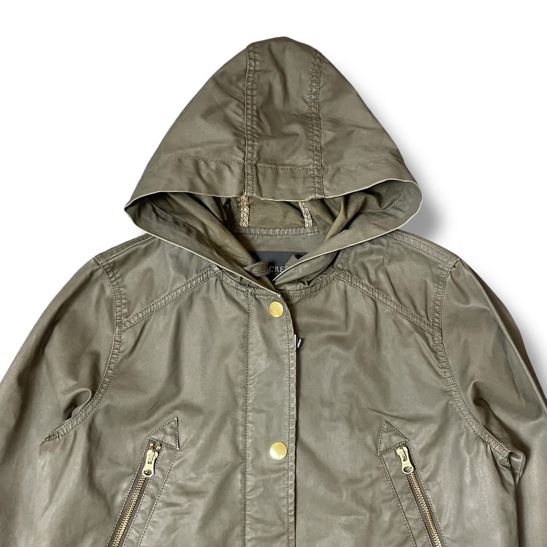 제이크루 카키 사파리 후드 야상 자켓 S 상품이미지3