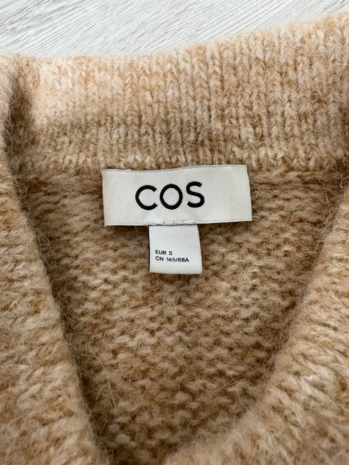COS 쇼트 슬리브 니트 가디건 베이지 S 상품이미지5