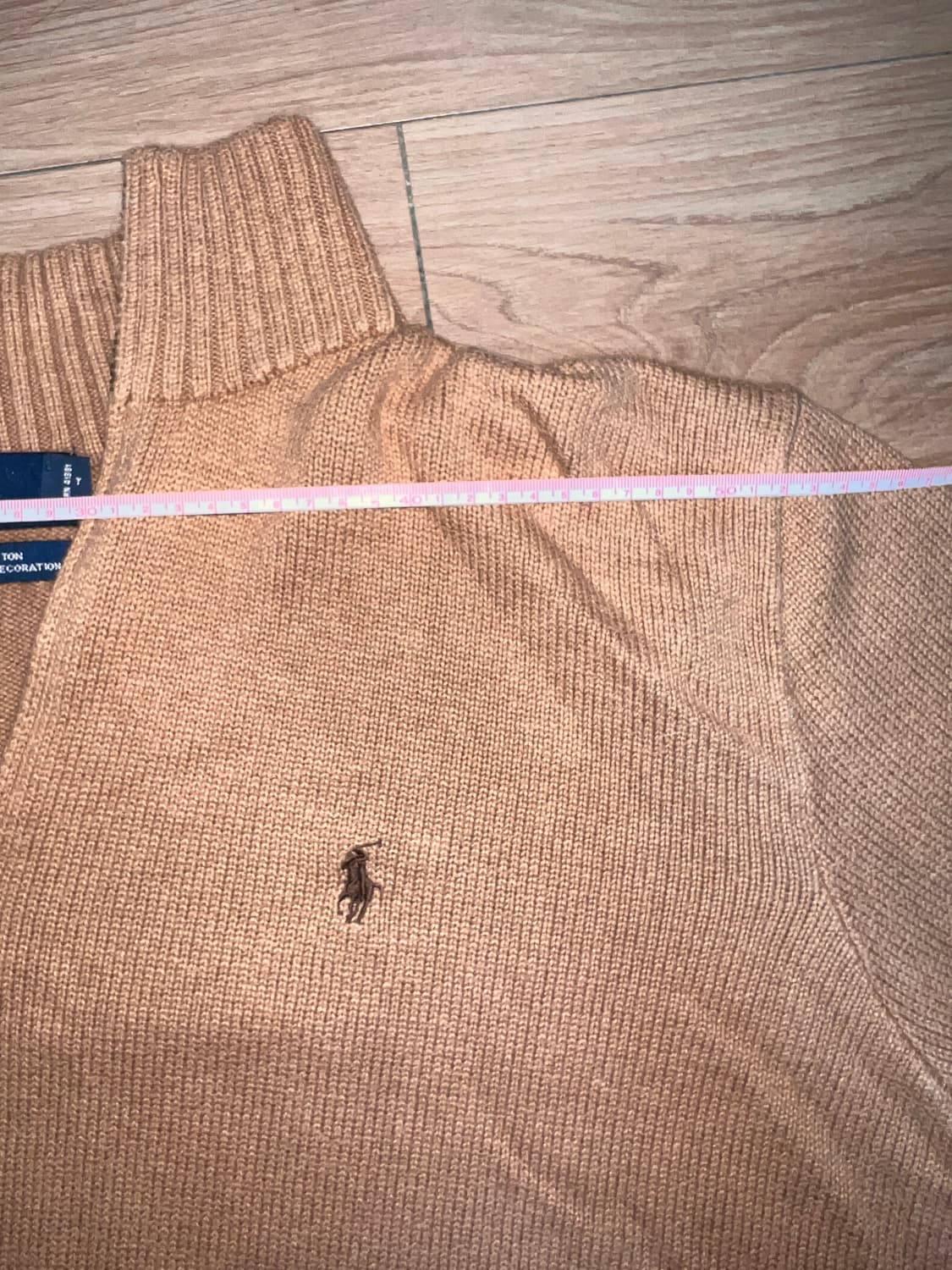 폴로 반집업 니트 베이지 상품이미지2