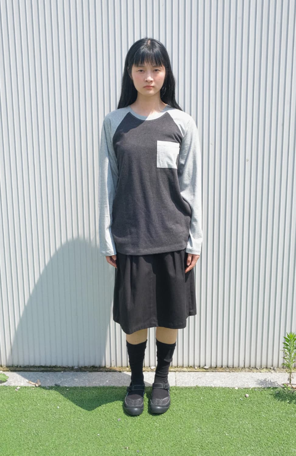 RAGLAN POCKET T-SHIRT DARK MOON 상품이미지3