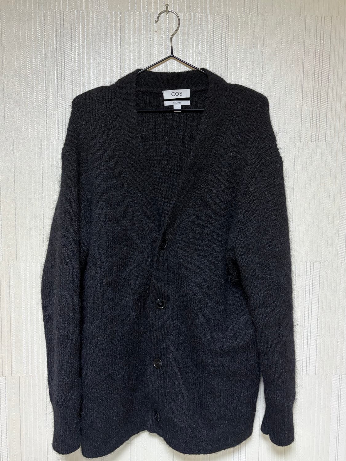 코스 알파카 울 믹스 오버사이즈 가디건 M 상품이미지3