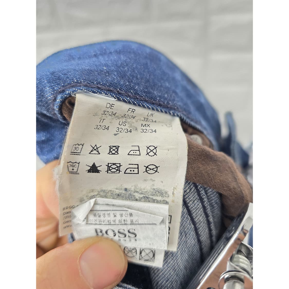 택포) 휴고 보스 남성 워싱 청바지 32인치 상품이미지3