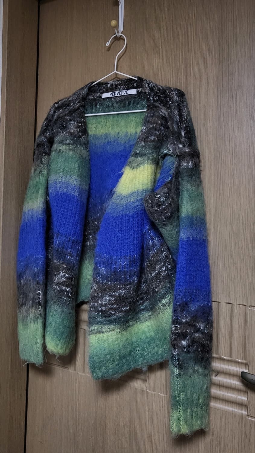 Perverze 배색 가디건 상품이미지2