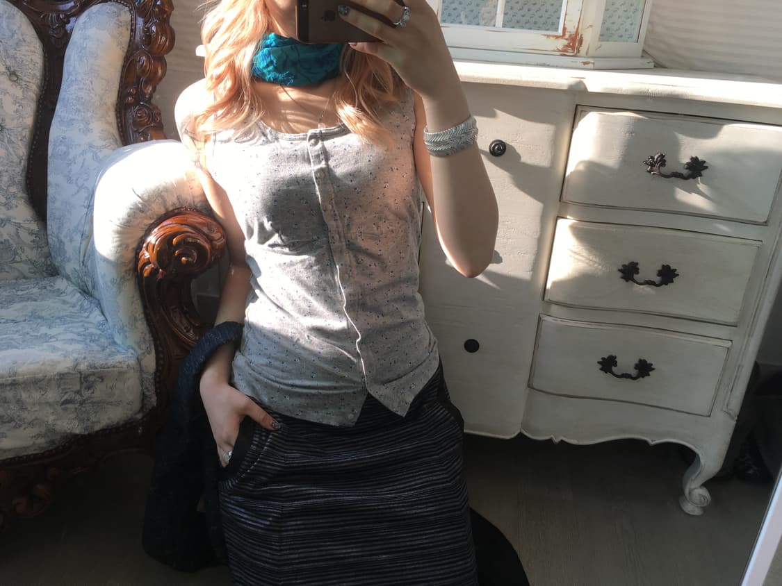 jpn vintage floral pattern button sleeve 상품이미지5