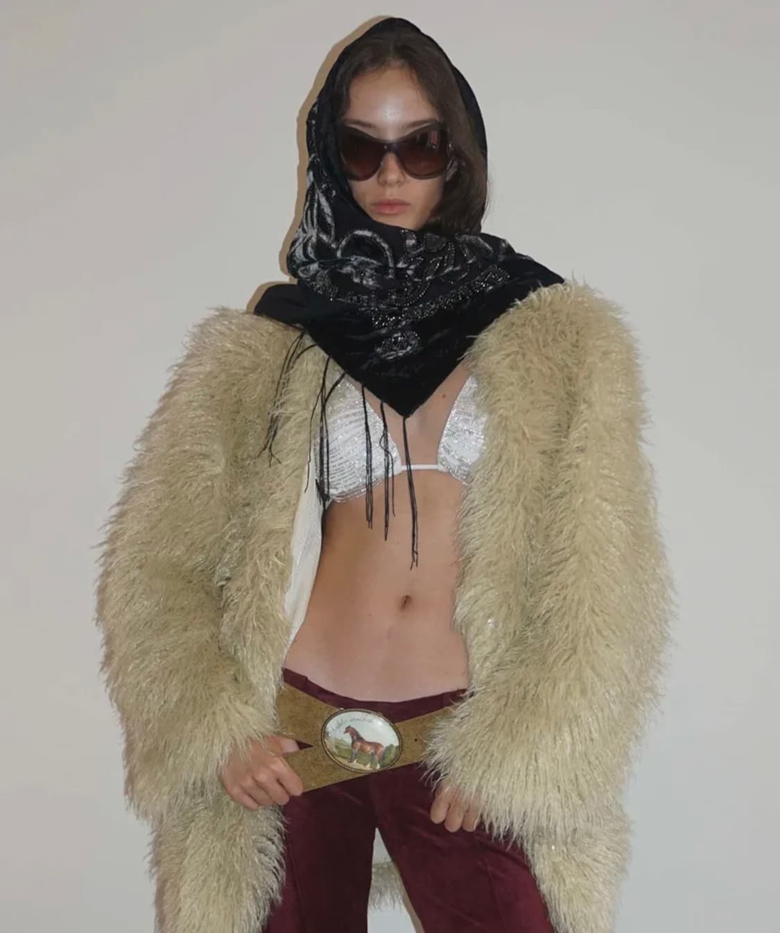 Faux Fur Middle Jacket Beige 상품이미지3