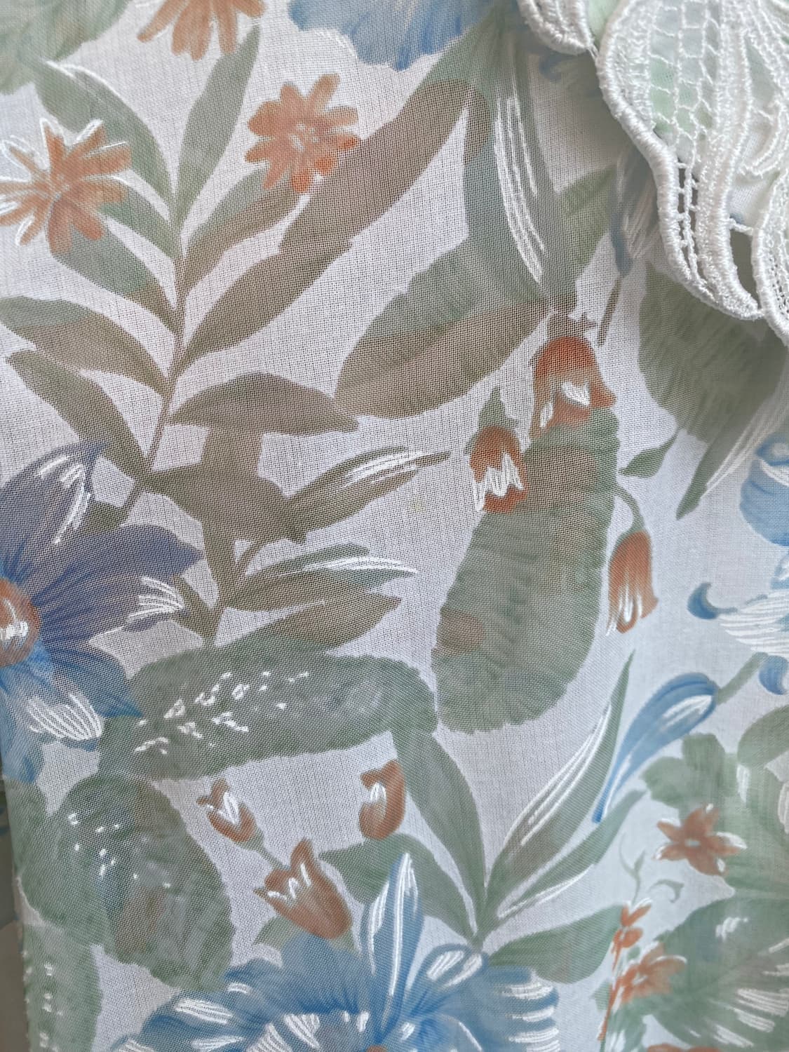 SEZALNA 플라워 반팔블라우스(L-XL) 상품이미지7