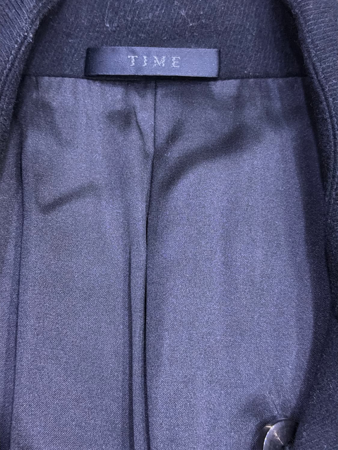 타임옴므 울 캐시미어 블렌드 피코트 블랙 95 상품이미지10