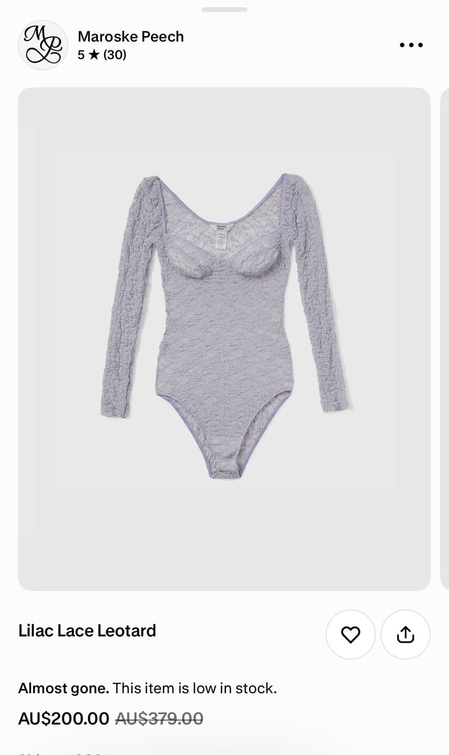 Maroske peech 레이스 레오타드 상품이미지5