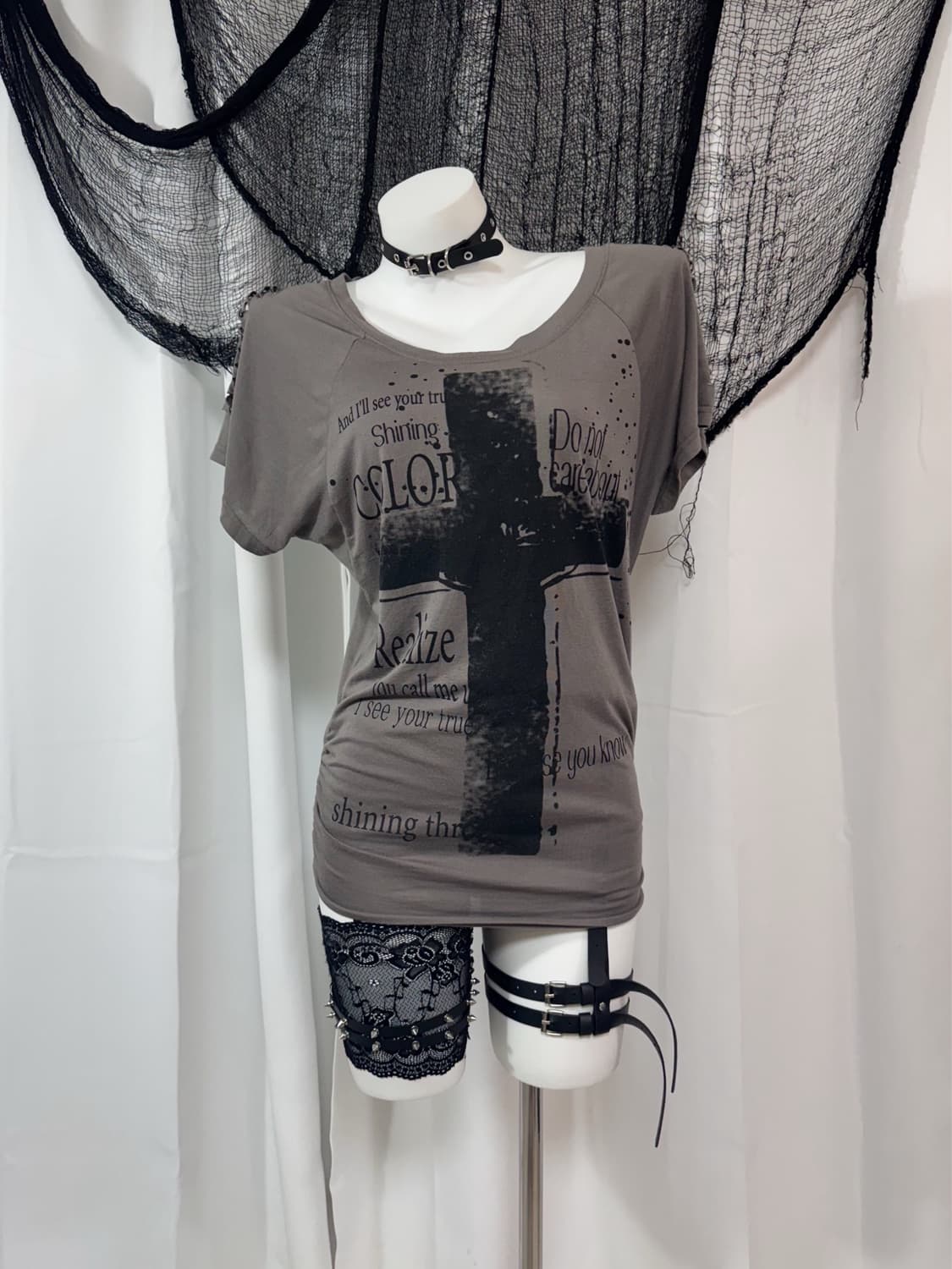 cross damage t-shirt 상품이미지2