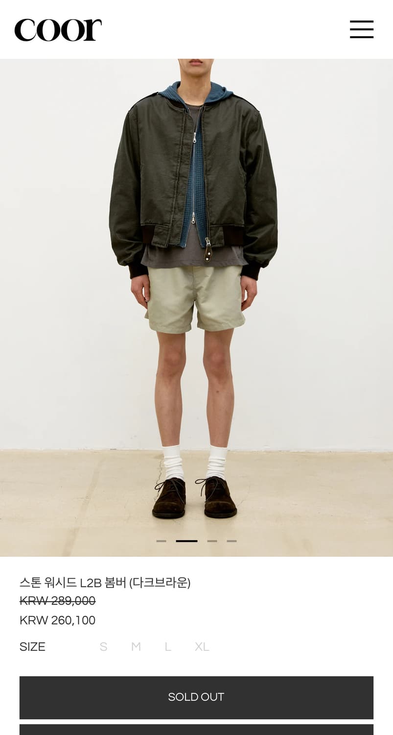 쿠어 스톤 워시드 L2B봄버 상품이미지4