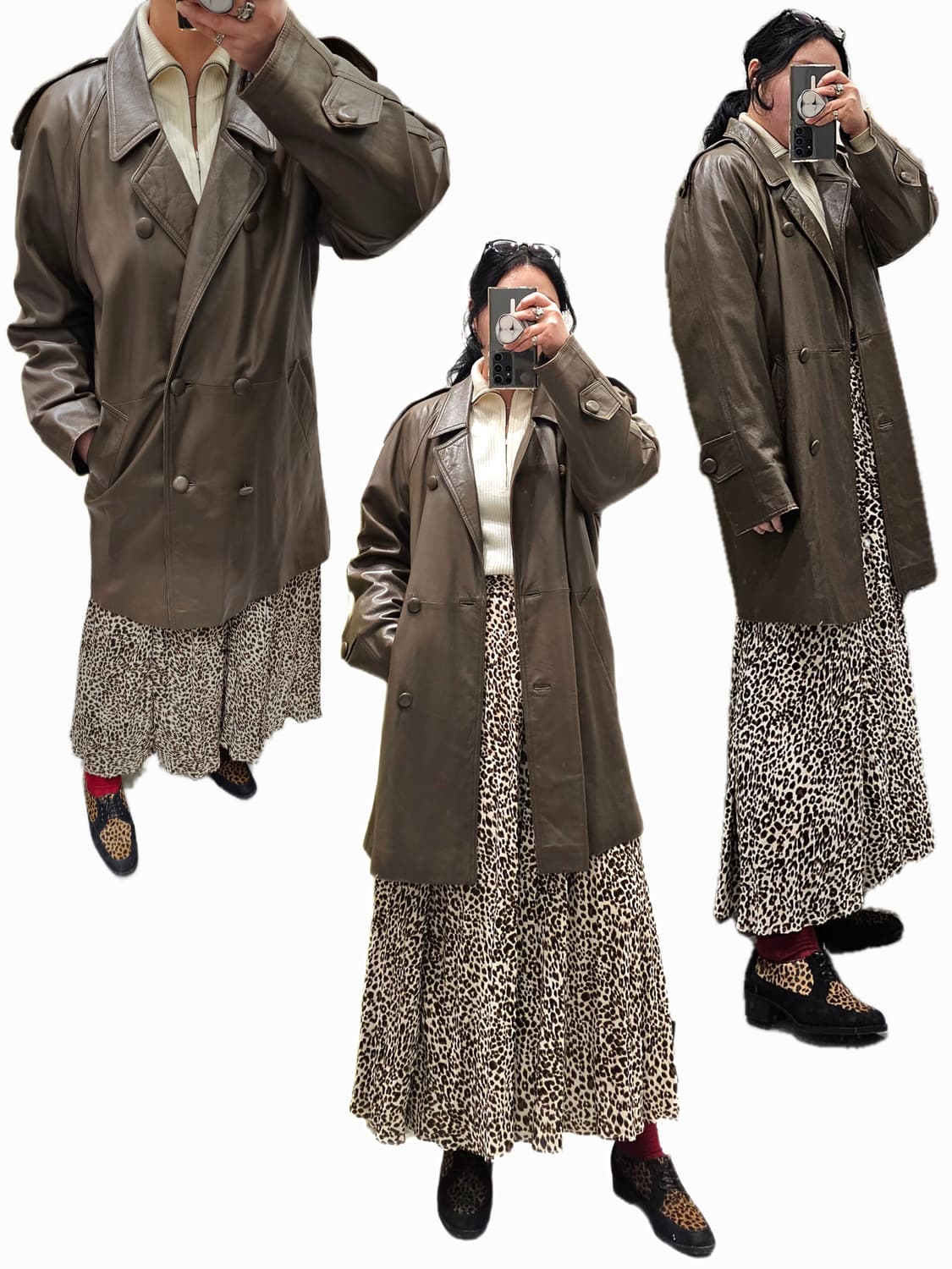 M&J 토프브라운 램스킨 더블자켓 상품이미지2