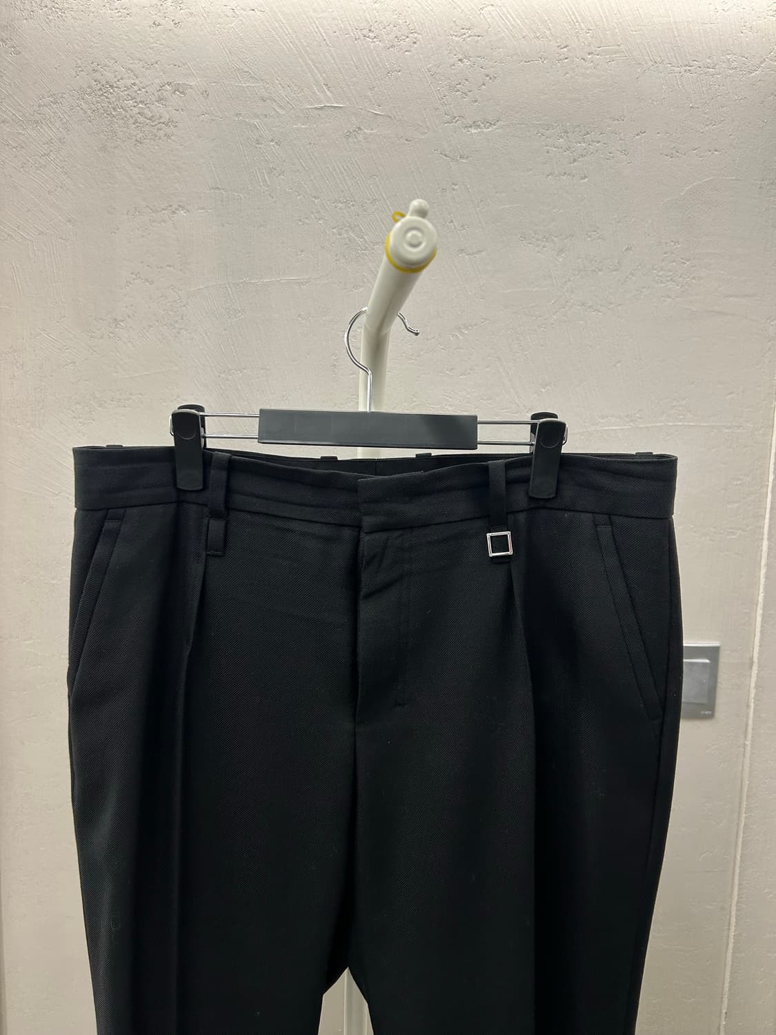 wooyoungmi 우영미 블랙 턴업 와이드 슬랙스 상품이미지3