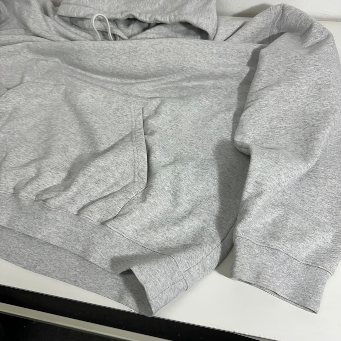 L LMC 엘엠씨 그레이 백로고 오버핏 후드티 상품이미지4