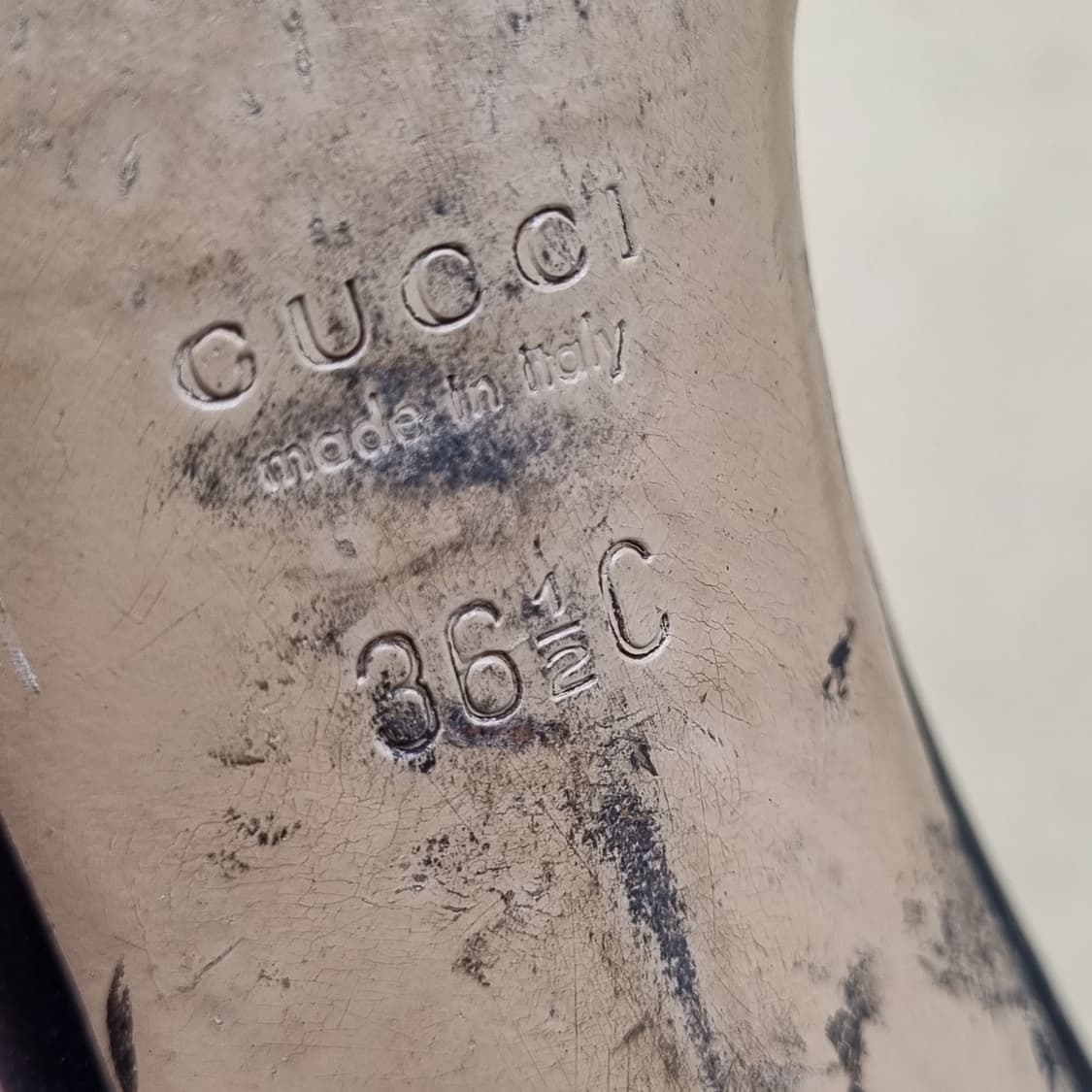 구찌 블랙 레더 여성뮬240  굽7 상품이미지6