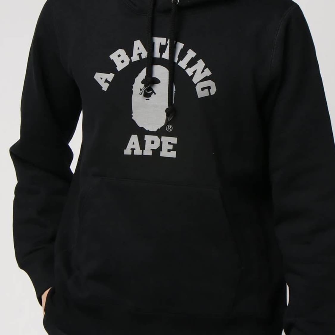 Bape 베이프 컬리지 후드티 그레이 M 상품이미지2