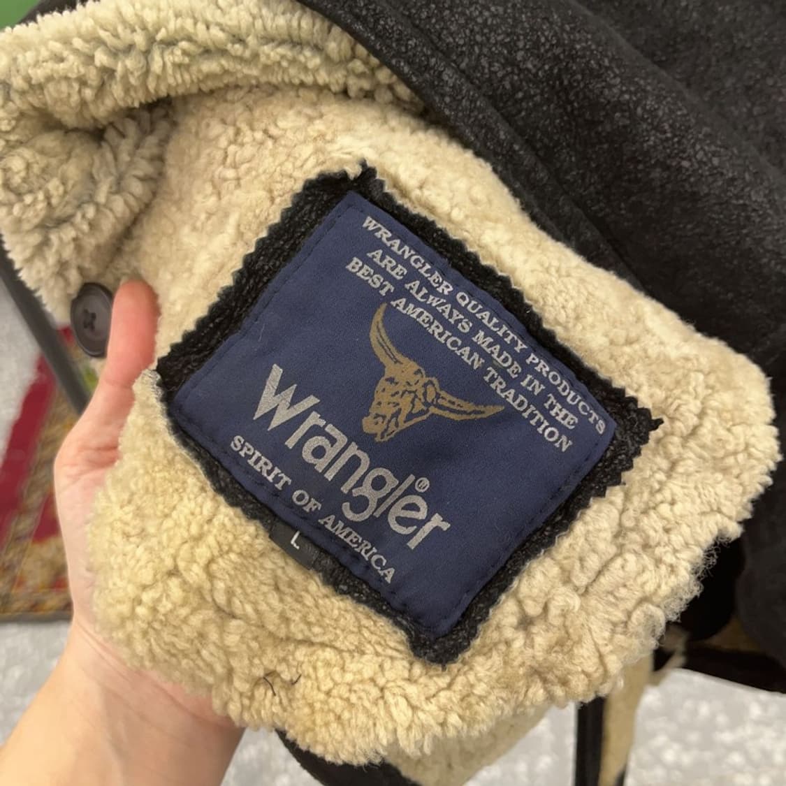 랭글러 빈티지 오버핏 양가죽 무스탕 자켓 105 C06313 상품이미지4