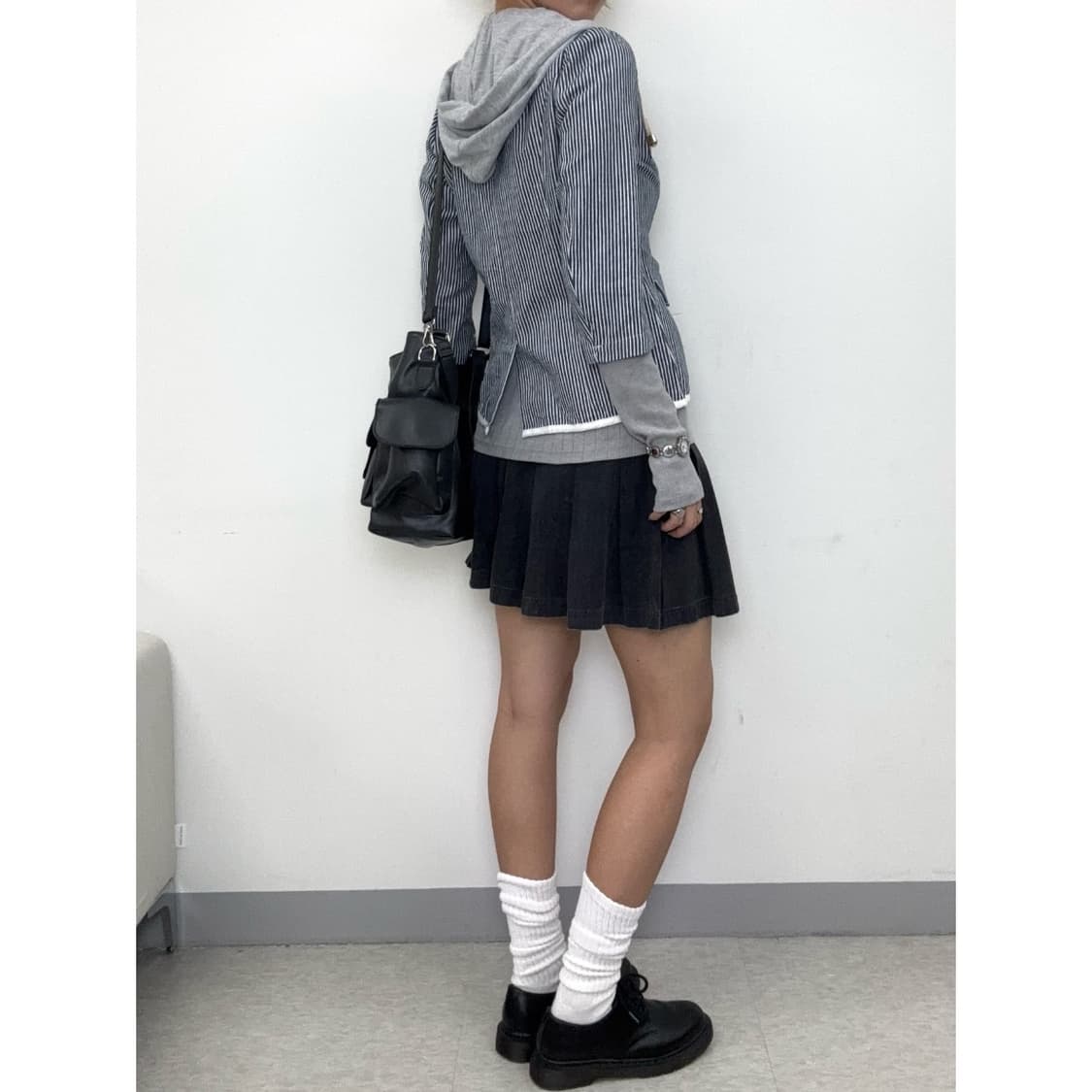 빈티지 흑청 데님 스커트 상품이미지3