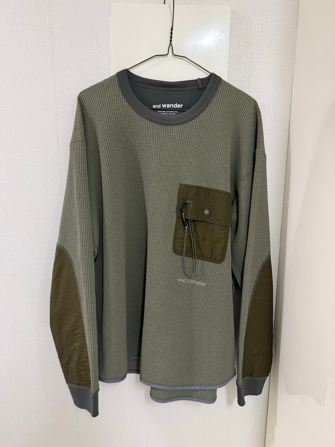 [L] 앤드원더 PE 와플 긴팔 티셔츠 상품이미지3